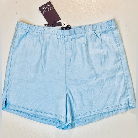 NYDJ Linen Pull On Short, Women’s, Light Blue, Size 10, NWT - Picture 1 of 10